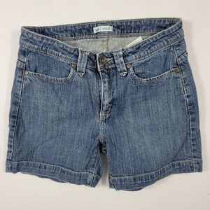 Lee Blue Jean Denim Shorts Womens Size 4M Cotton Belt Loop Button Pockets Cotton